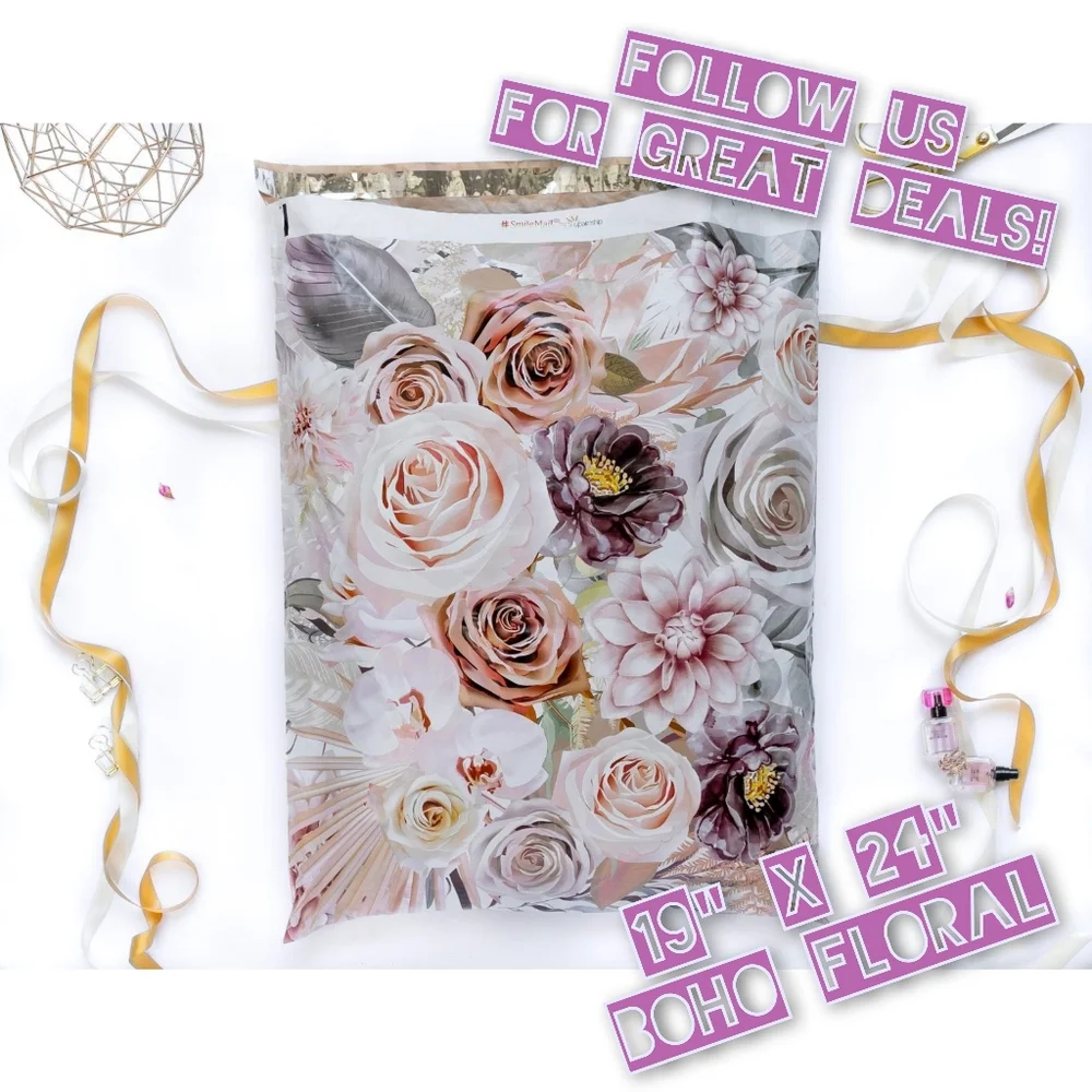 50 Boho Floral Poly Mailers 19
